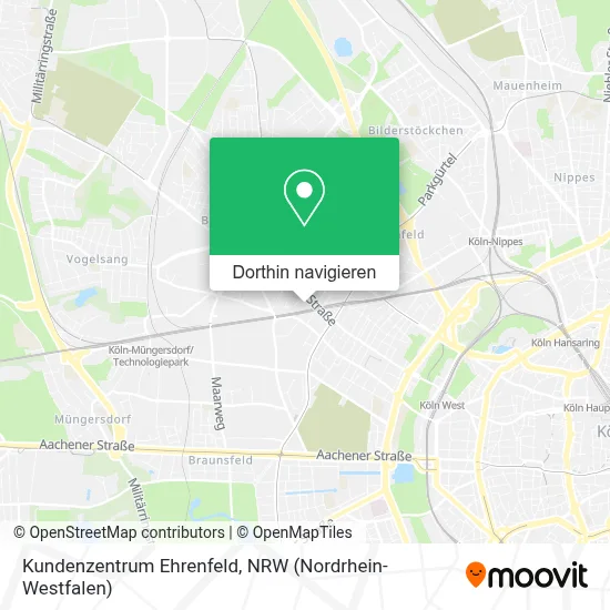 Kundenzentrum Ehrenfeld Karte