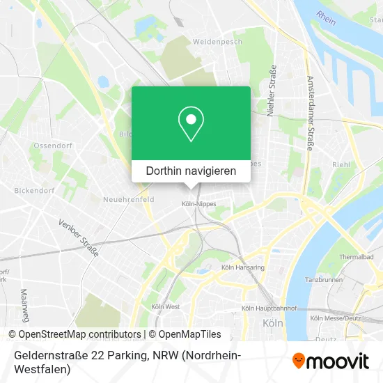 Geldernstraße 22 Parking Karte