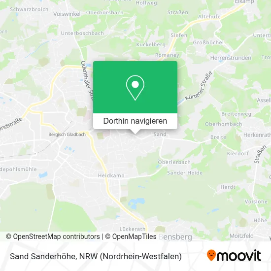 Sand Sanderhöhe Karte