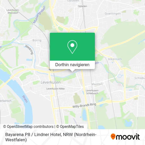 Bayarena P8 / Lindner Hotel Karte