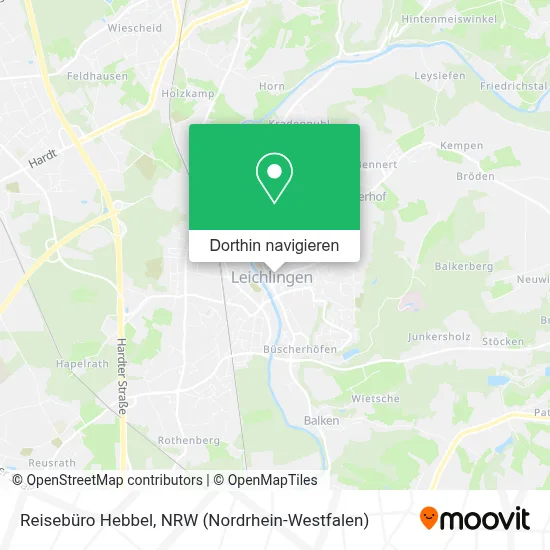 Reisebüro Hebbel Karte