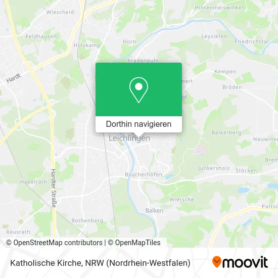 Katholische Kirche Karte