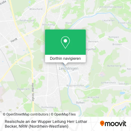 Realschule an der Wupper Leitung Herr Lothar Becker Karte