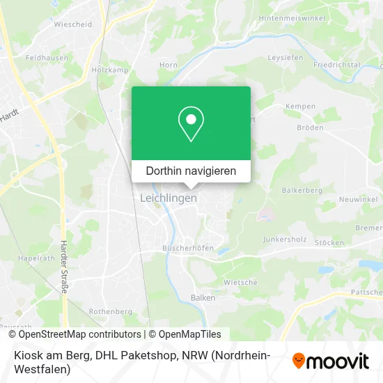 Kiosk am Berg, DHL Paketshop Karte