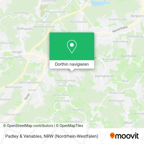 Padley & Venables Karte