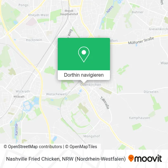 Nashville Fried Chicken Karte