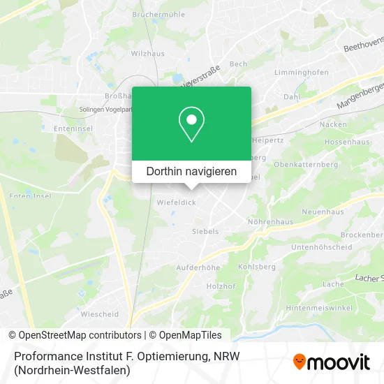 Proformance Institut F. Optiemierung Karte