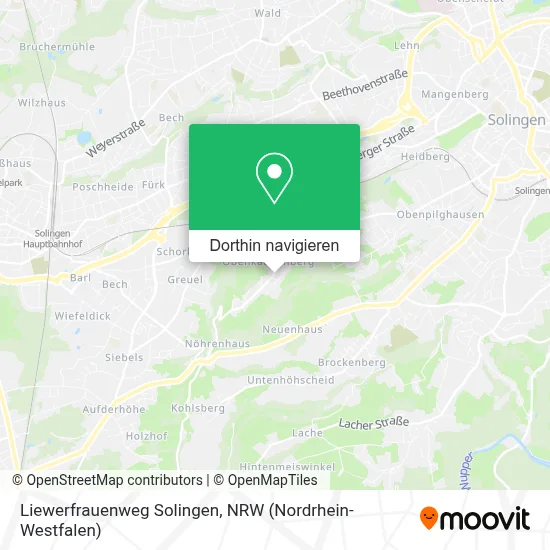 Liewerfrauenweg Solingen Karte
