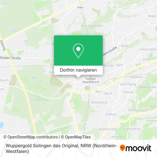 Wuppergold Solingen das Original Karte