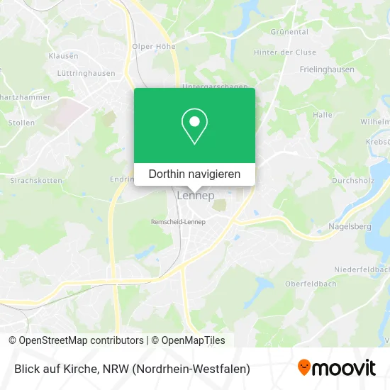 Blick auf Kirche Karte