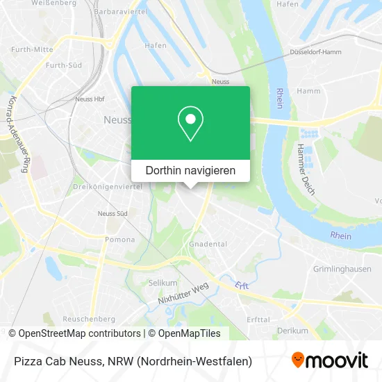 Pizza Cab Neuss Karte