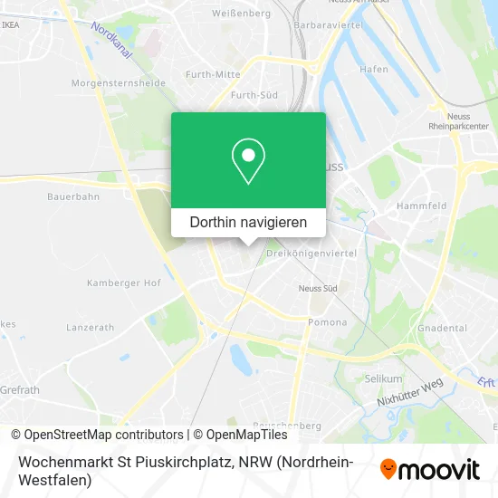 Wochenmarkt St Piuskirchplatz Karte