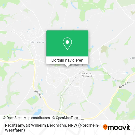 Rechtsanwalt Wilhelm Bergmann Karte