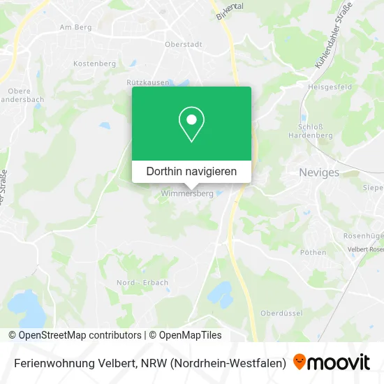 Ferienwohnung Velbert Karte