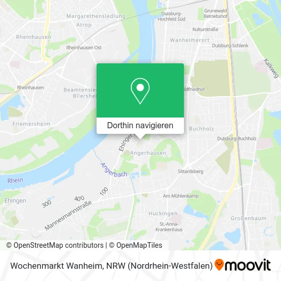 Wochenmarkt Wanheim Karte