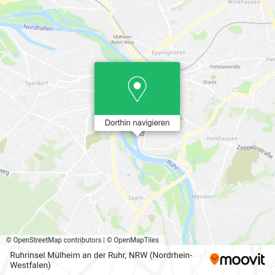 Ruhrinsel Mülheim an der Ruhr Karte