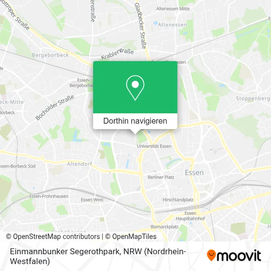 Einmannbunker Segerothpark Karte