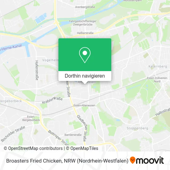 Broasters Fried Chicken Karte