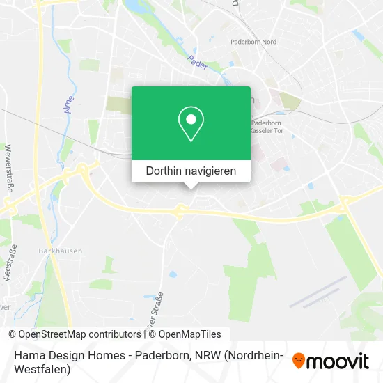 Hama Design Homes - Paderborn Karte