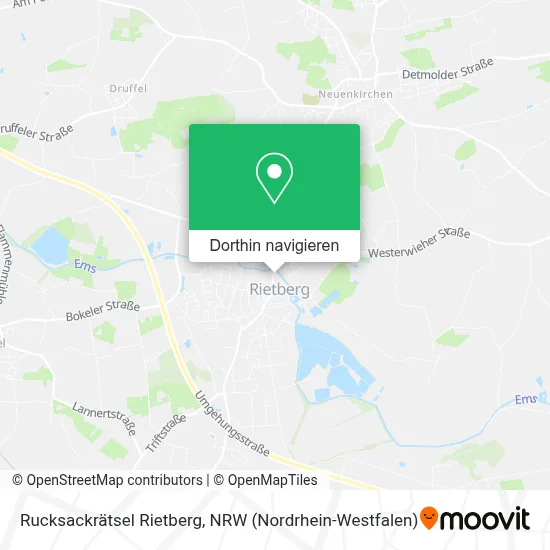 Rucksackrätsel Rietberg Karte