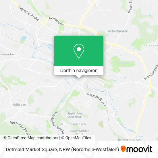 Detmold Market Square Karte