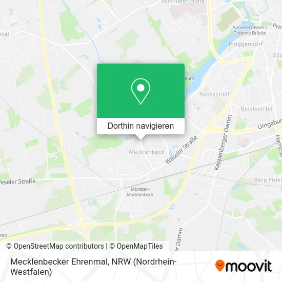 Mecklenbecker Ehrenmal Karte