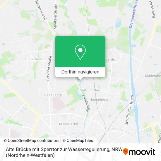 Alte Brücke mit Sperrtor zur Wasserregulierung Karte