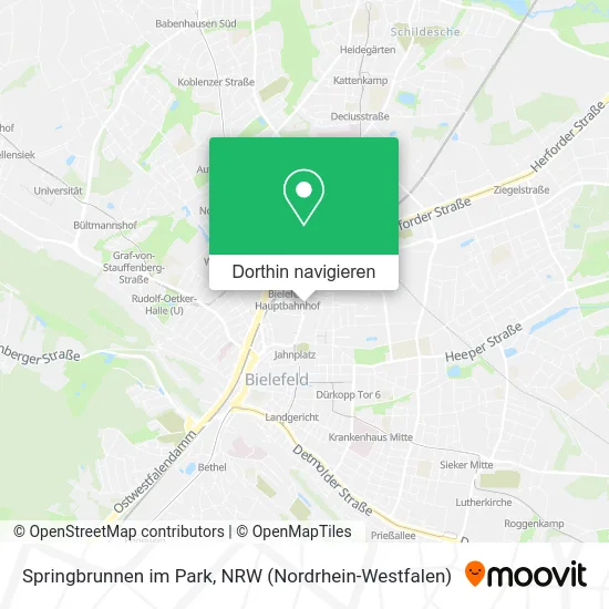 Springbrunnen im Park Karte