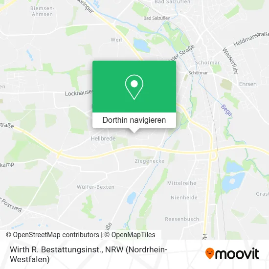 Wirth R. Bestattungsinst. Karte