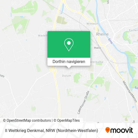 II Weltkrieg Denkmal Karte