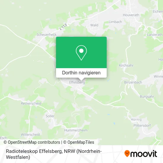 Radioteleskop Effelsberg Karte