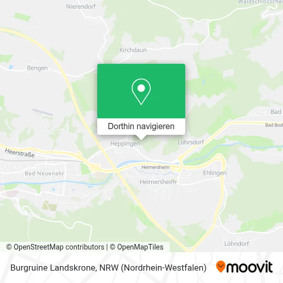 Burgruine Landskrone Karte