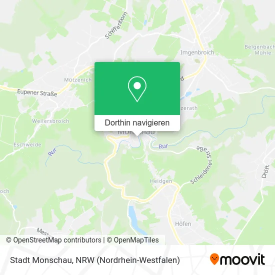 Stadt Monschau Karte