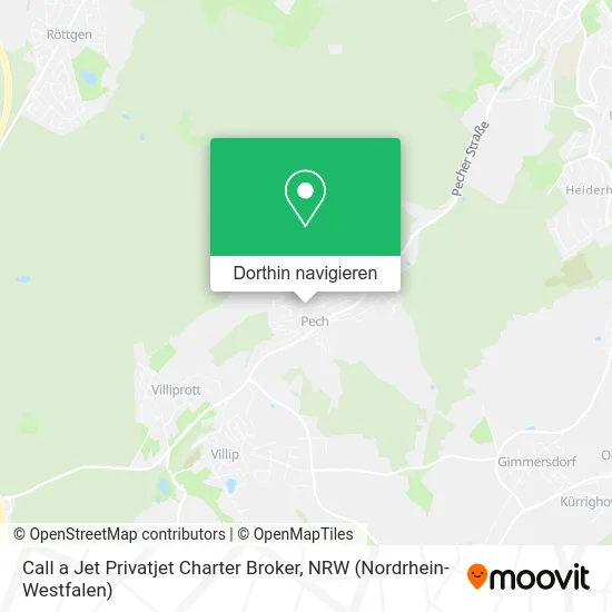 Call a Jet Privatjet Charter Broker Karte