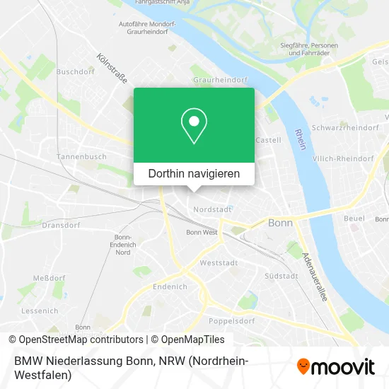 BMW Niederlassung Bonn Karte