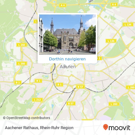 Aachener Rathaus Karte