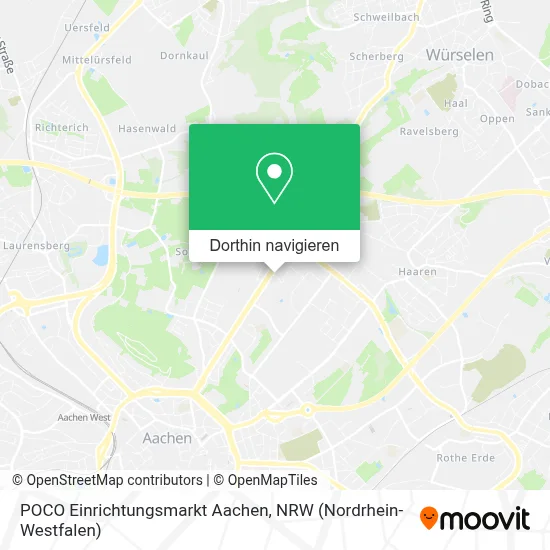 Wie komme ich zu Poco Einrichtungsmarkt Aachen mit dem Bus oder der Bahn?