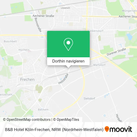 B&B Hotel Köln-Frechen Karte