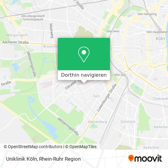 Uniklinik Köln Karte