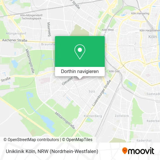 Uniklinik Köln Karte