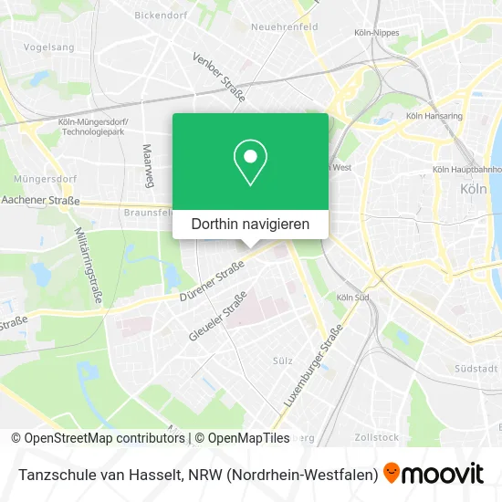 Tanzschule van Hasselt Karte