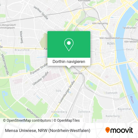 Mensa Uniwiese Karte