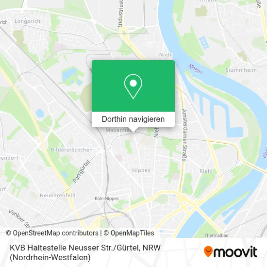 KVB Haltestelle Neusser Str. / Gürtel Karte