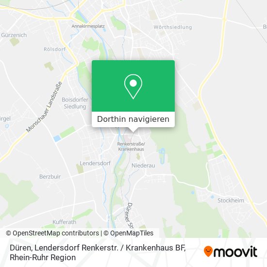 Düren, Lendersdorf Renkerstr. / Krankenhaus BF Karte