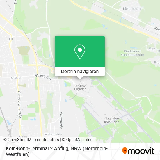 Köln-Bonn-Terminal 2 Abflug Karte