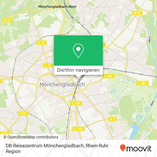 DB Reisezentrum Mönchengladbach Karte