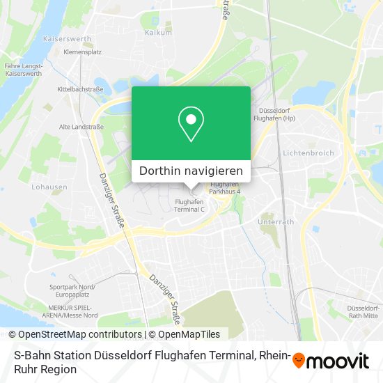 S-Bahn Station Düsseldorf Flughafen Terminal Karte