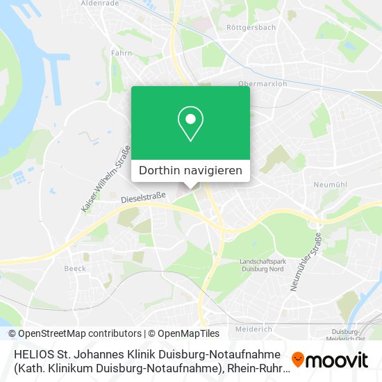 HELIOS St. Johannes Klinik Duisburg-Notaufnahme (Kath. Klinikum Duisburg-Notaufnahme) Karte