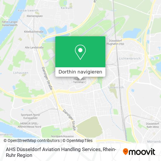 AHS Düsseldorf Aviation Handling Services Karte