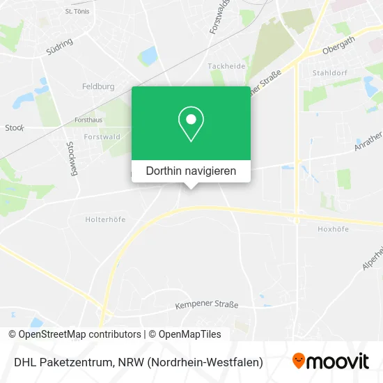 DHL Paketzentrum Karte